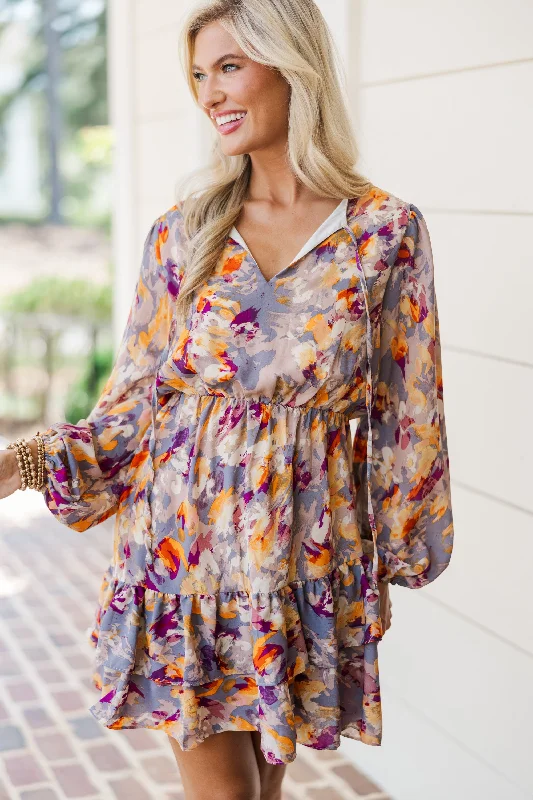 Washable Casual Dresses for Convenient Cleaning Check All The Boxes Gray Abstract Dress Washable Casual Dresses for Convenient Cleaning Check All The Boxes Gray Abstract Dress