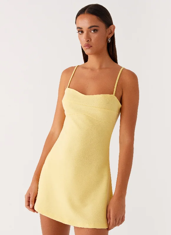 Picnic - Ready Casual Dresses in Bright Colors​ Cindy Mini Dress - Yellow