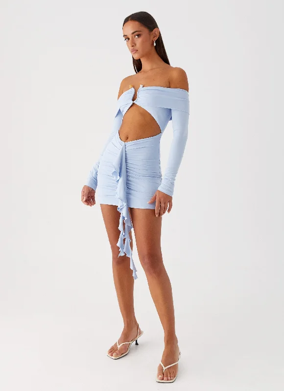 Recycled - Material Casual Dresses for Sustainability​ Aniston Mini Dress - Blue