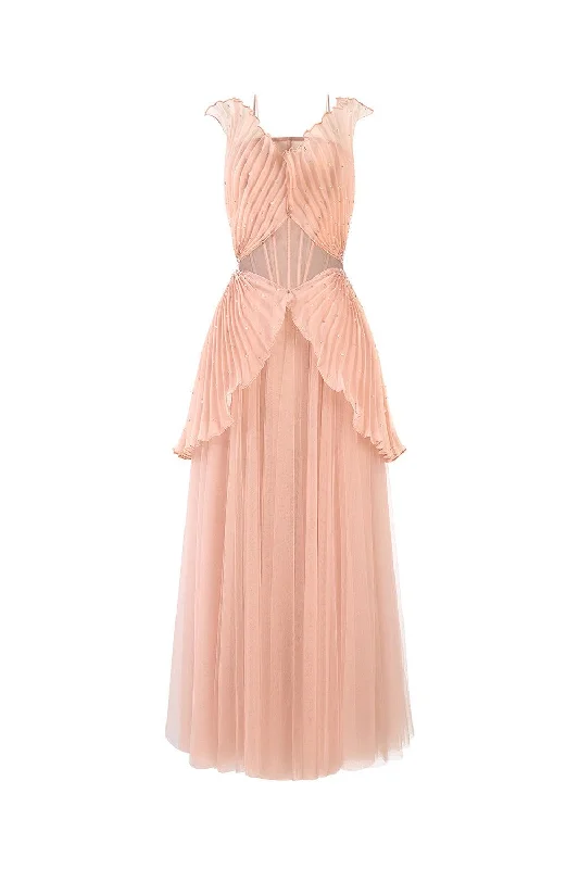 Animal - Print Casual Dresses for a Bold Statement Seraphina A-line Pleated Organza Voile Midi Dress Animal - Print Casual Dresses for a Bold Statement Seraphina A-line Pleated Organza Voile Midi Dress