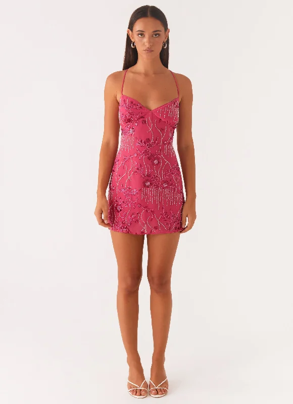 Festival - Inspired Casual Dresses with Bohemian Flair Vietta Sequin Cami Mini Dress - Fuchsia Festival - Inspired Casual Dresses with Bohemian Flair Vietta Sequin Cami Mini Dress - Fuchsia