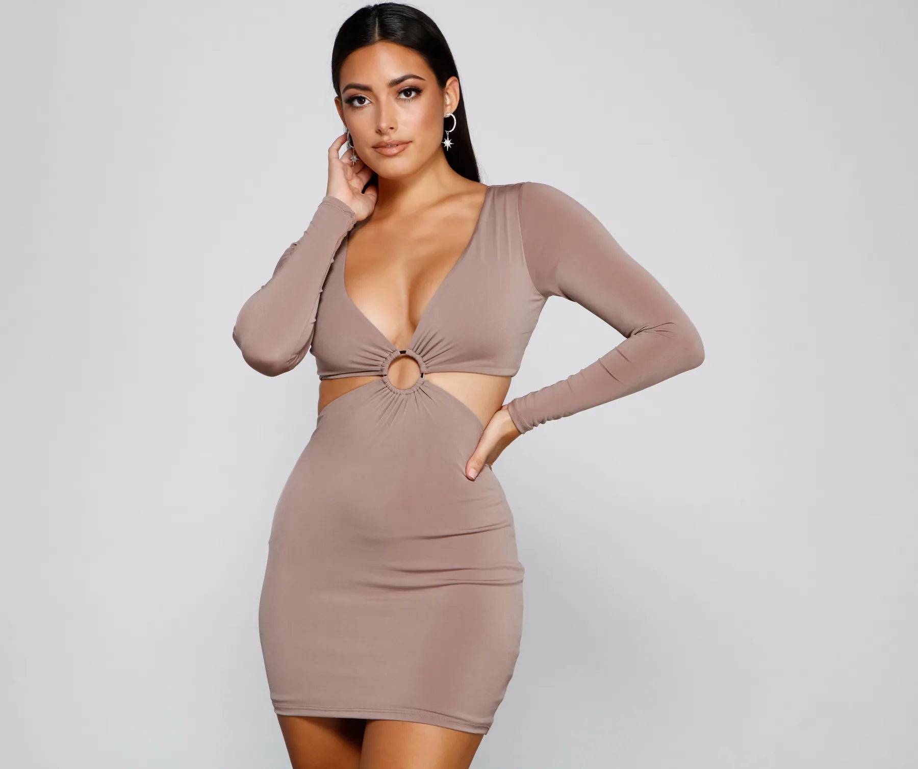 Mini dresses with belted waists for a defined silhouette Strike A Pose Cutout Bodycon Mini dresses with belted waists for a defined silhouette Strike A Pose Cutout Bodycon