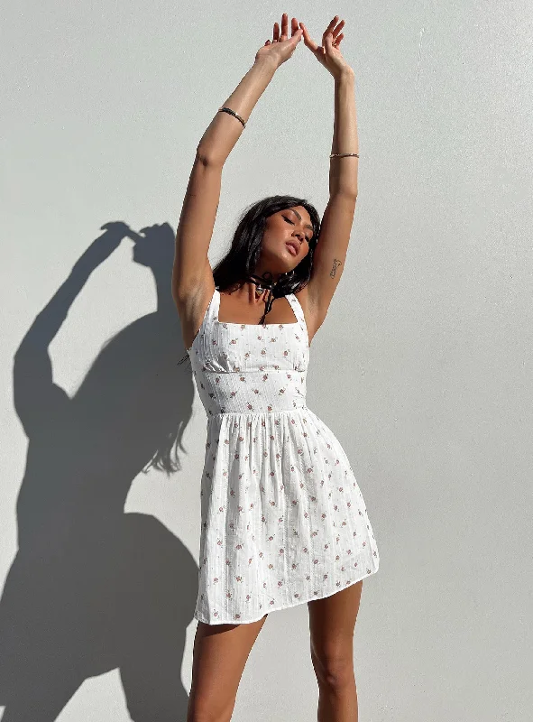 Mini dresses with halter necks for a stylish choice Samana Mini Dress White