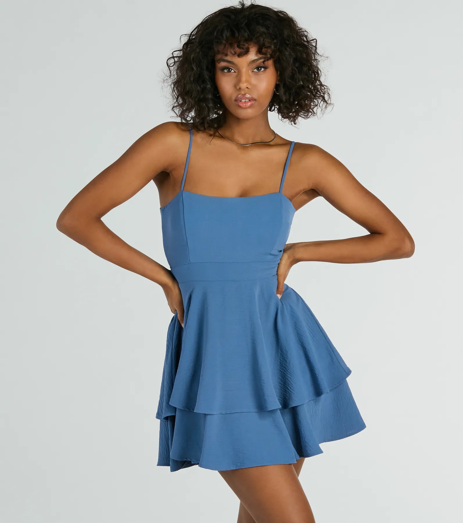 Travel - Friendly Casual Dresses for Comfort on the Go Divine Cutie Tie-Back Ruffled Skater Dress Travel - Friendly Casual Dresses for Comfort on the Go Divine Cutie Tie-Back Ruffled Skater Dress