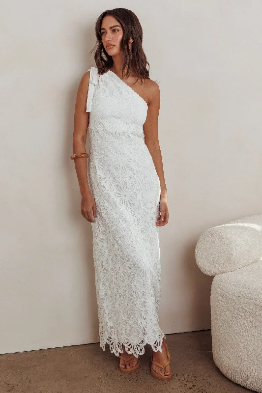 Sequined Casual Dresses for Special Occasions Artice One Shoulder Maxi Dress Off White Sequined Casual Dresses for Special Occasions Artice One Shoulder Maxi Dress Off White