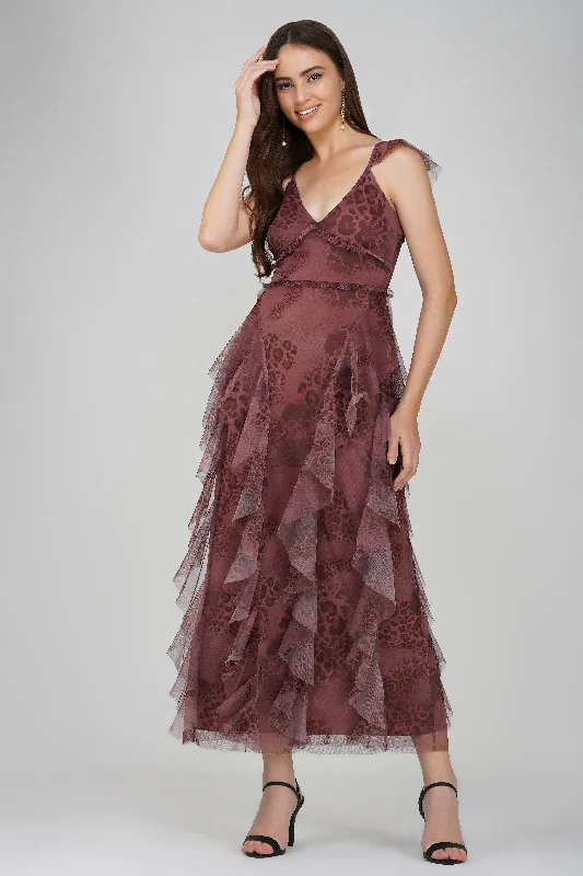Toddler Casual Dresses in Soft Fabrics​ Malin Maxi Dress in Leopard Print
