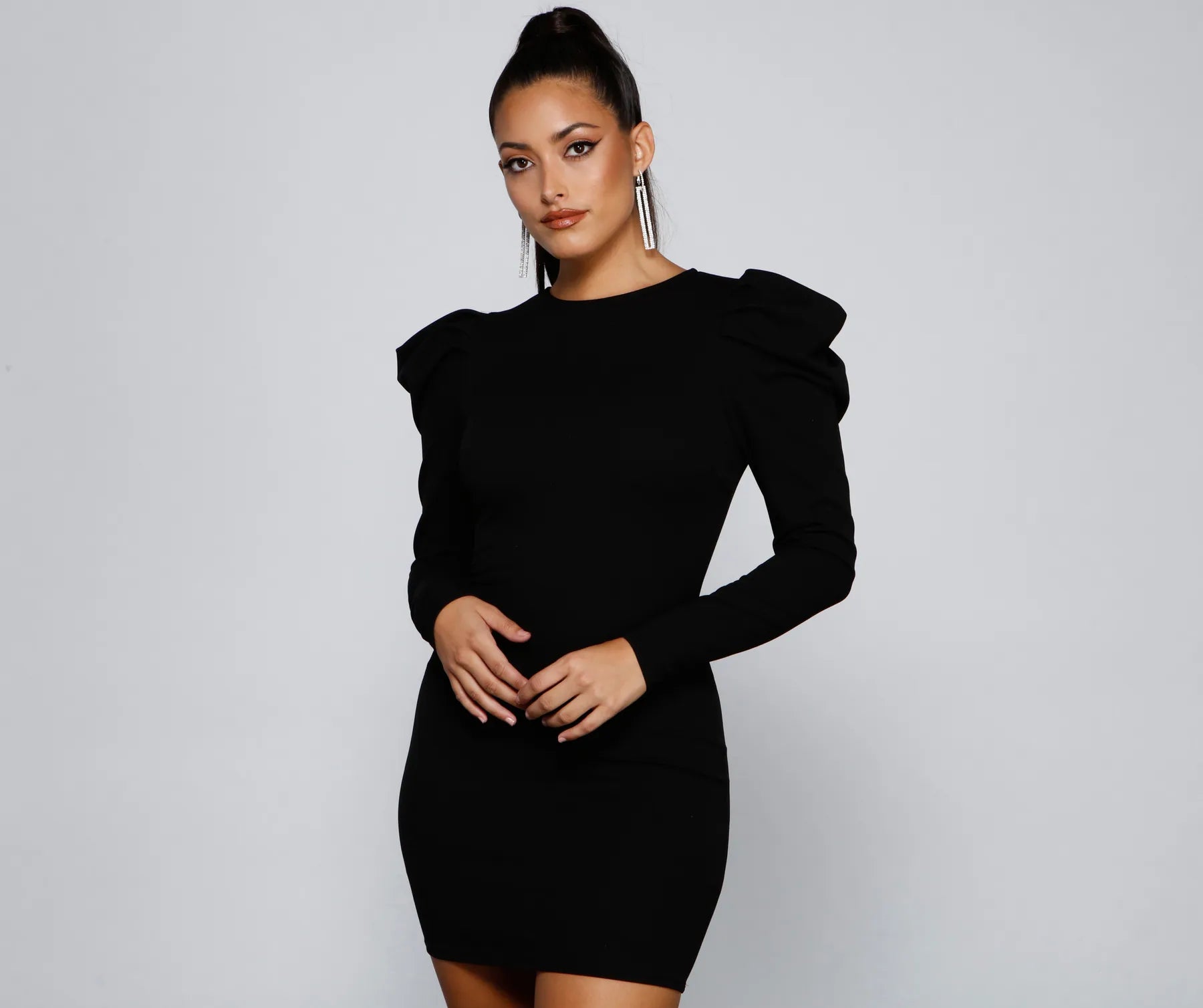 Mini dresses with keyhole necklines Major Drama Chic Bodycon Mini Dress