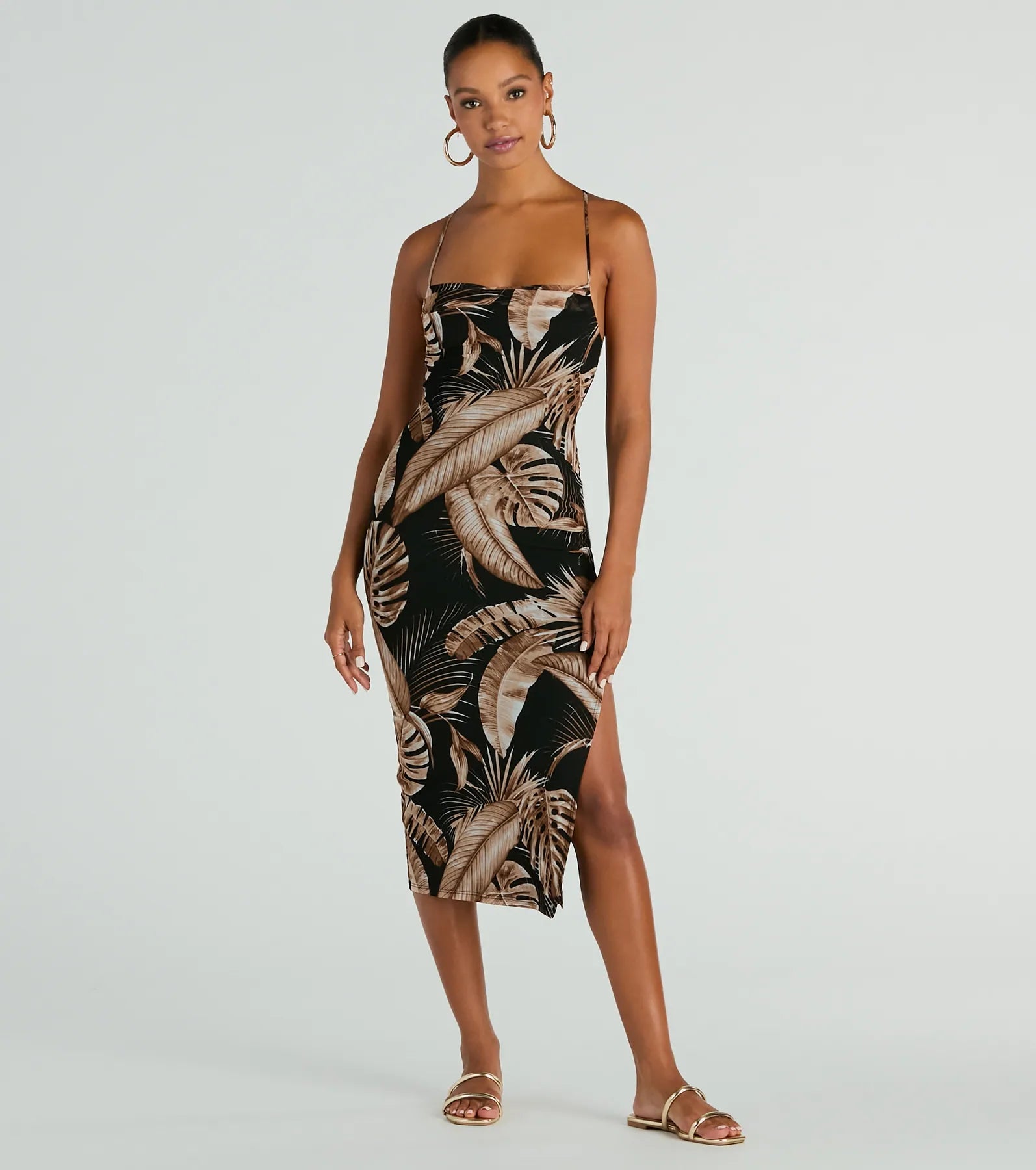 Boho Style Casual Dresses with Fringe Details Alluring Vacay High Slit Tropical Mesh Midi Dress Boho Style Casual Dresses with Fringe Details Alluring Vacay High Slit Tropical Mesh Midi Dress
