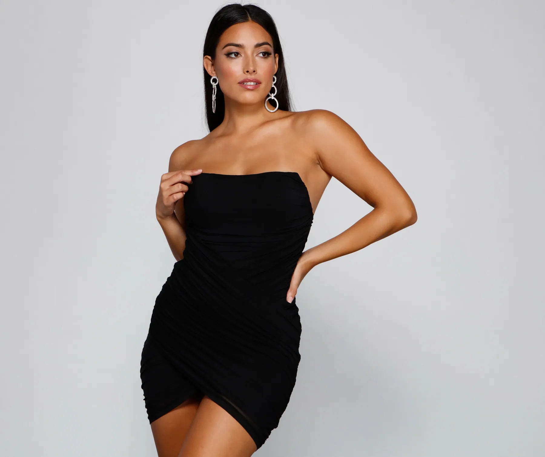 Mini dresses with ribbed textures for a unique appearance All Wrapped Up Asymmetrical Mini Dress Mini dresses with ribbed textures for a unique appearance All Wrapped Up Asymmetrical Mini Dress