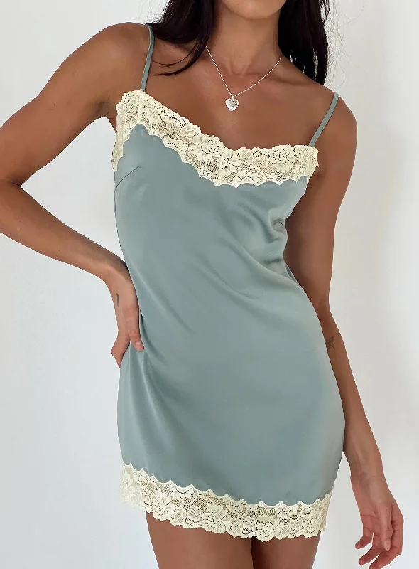 Mini dresses with empire waists for a flattering fit Ochi Mini Dress Polar Blue