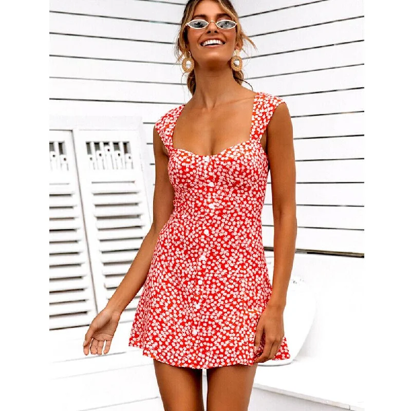 Mini dresses with ruched bodices for a feminine touch FashionSierra - Women's Summer Boho Floral Bodycon Sleeveless Mini Dress Fashion Ladies Holiday Casual Beach Short Sundress New Mini dresses with ruched bodices for a feminine touch FashionSierra - Women's Summer Boho Floral Bodycon Sleeveless Mini Dress Fashion Ladies Holiday Casual Beach Short Sundress New