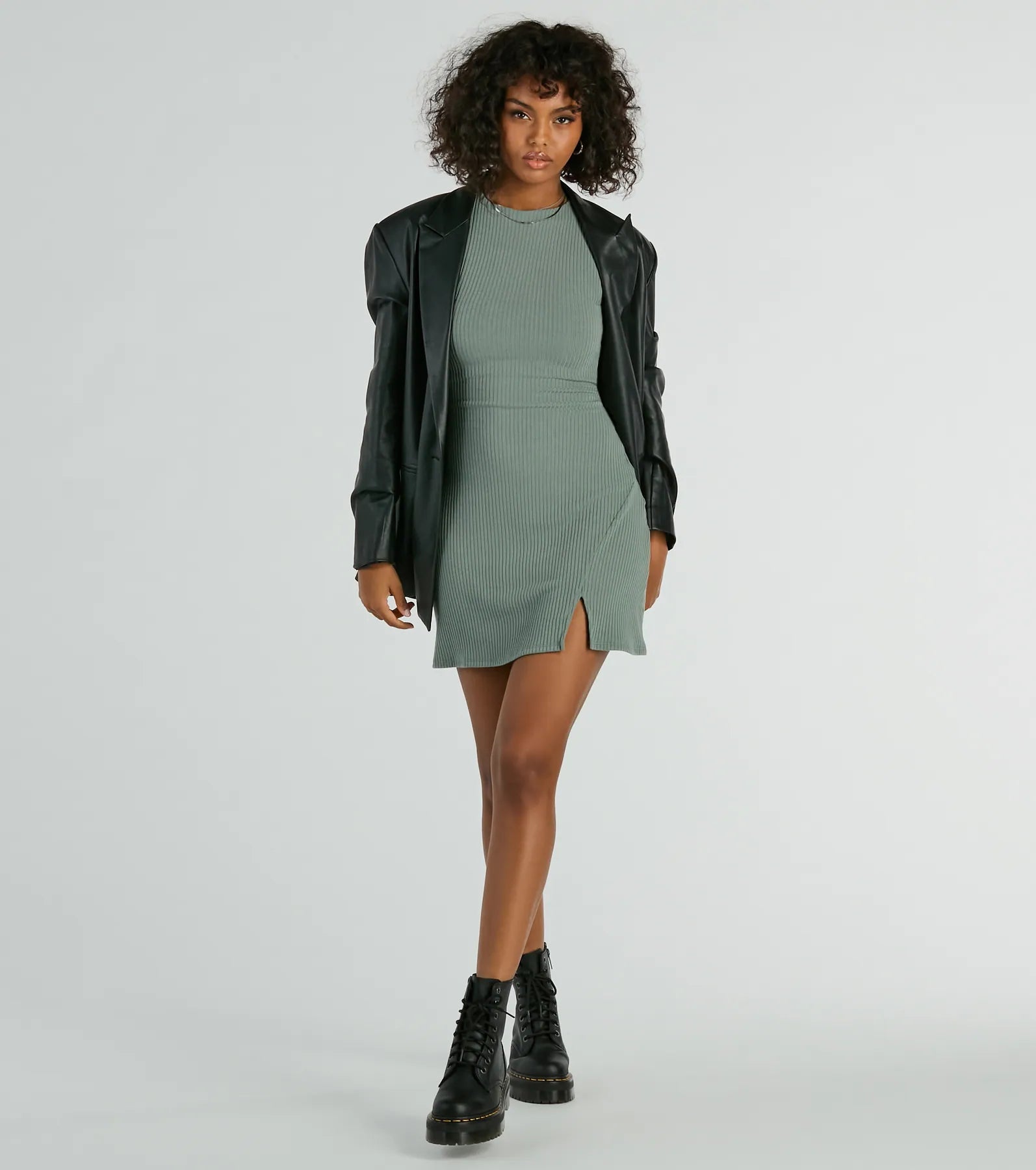 Dry - Clean - Only Casual Dresses for Delicate Fabrics Note To Self Ribbed Knit A-Line Mini Dress Dry - Clean - Only Casual Dresses for Delicate Fabrics Note To Self Ribbed Knit A-Line Mini Dress