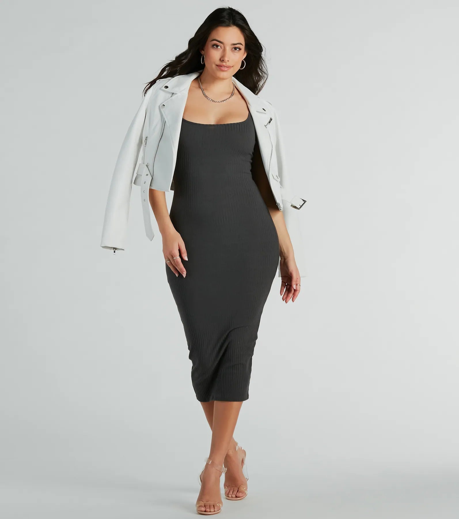 Quick - Dry Casual Dresses for Travel and Outdoor Use So Effortless Ribbed Knit Bodycon Midi Dress Quick - Dry Casual Dresses for Travel and Outdoor Use So Effortless Ribbed Knit Bodycon Midi Dress