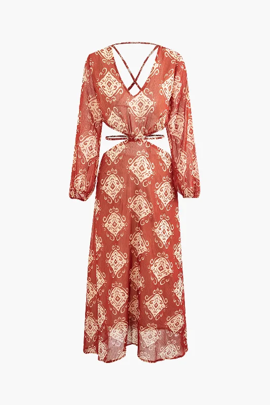 Maxi Casual Dresses for a Relaxed Look Abstract Print Cross Tie Backless Maxi Dress Maxi Casual Dresses for a Relaxed Look Abstract Print Cross Tie Backless Maxi Dress