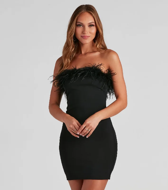 Mini dresses with beaded embellishments for a fancy event Good Girl Gone Glam Feather Mini Dress Mini dresses with beaded embellishments for a fancy event Good Girl Gone Glam Feather Mini Dress