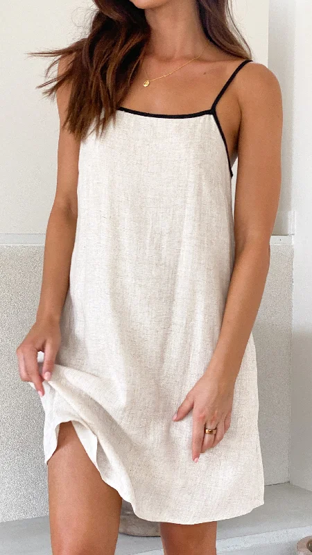 Ruffled mini dresses for a romantic touch Libra Mini Dress - Natural/Black