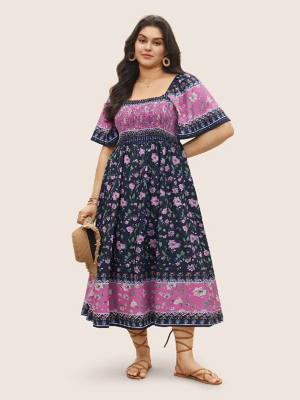 Baby Girl Casual Dresses for a Sweet Look Ditsy Floral Shirred Patchwork Ruffle Sleeve Dress Baby Girl Casual Dresses for a Sweet Look Ditsy Floral Shirred Patchwork Ruffle Sleeve Dress