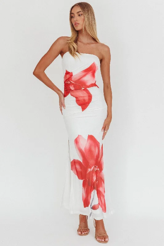 Concert - Wear Casual Dresses with a Fun Style Truth Be Told Strapless Maxi Dress White Concert - Wear Casual Dresses with a Fun Style Truth Be Told Strapless Maxi Dress White