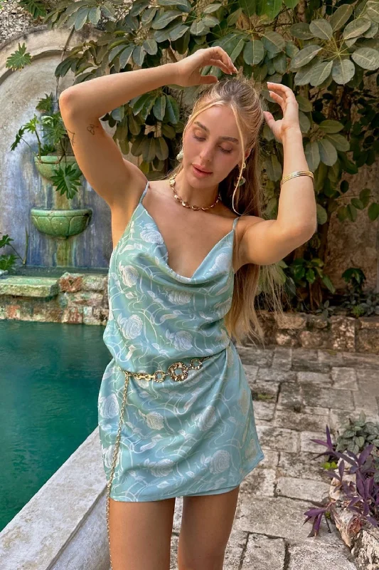 Pleated Casual Dresses for a Structured Look​ Sterling Floral Satin Mini Dress