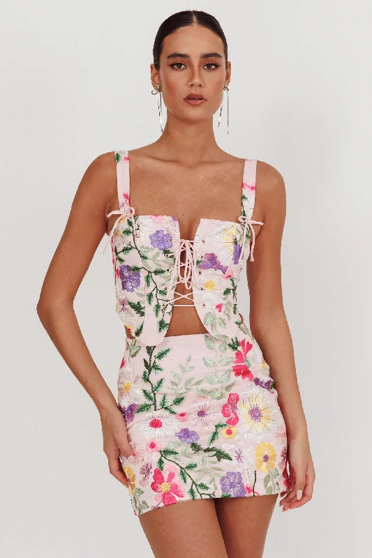 Abstract - Printed Casual Dresses for a Contemporary Vibe High Street Jacquard Mini Skirt Floral Multi Abstract - Printed Casual Dresses for a Contemporary Vibe High Street Jacquard Mini Skirt Floral Multi