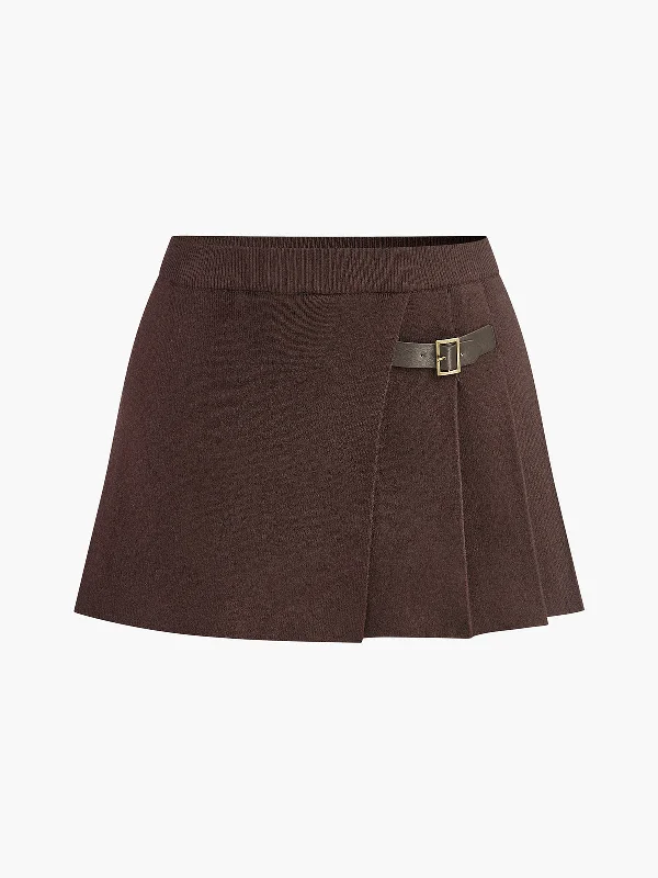 Short - Sleeve Casual Dresses with Printed Graphics Elastic Waist Pleated Knit Skirt Short - Sleeve Casual Dresses with Printed Graphics Elastic Waist Pleated Knit Skirt