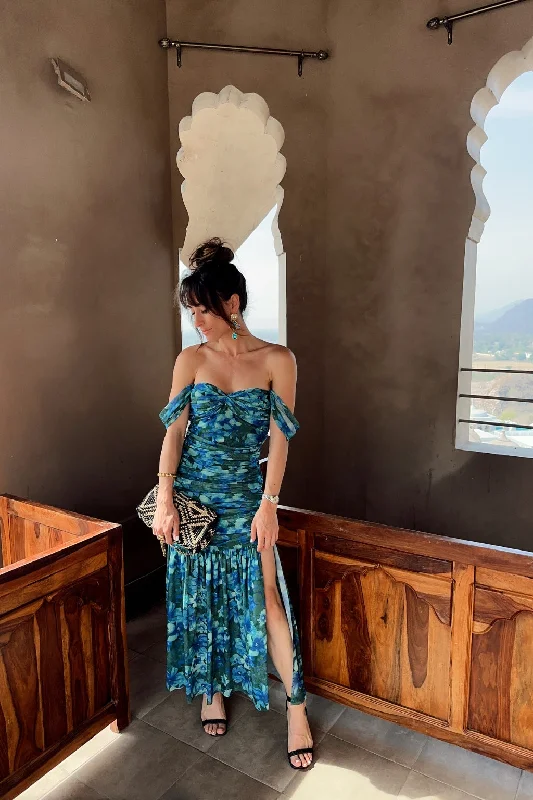 Sleep - Wear Inspired Casual Dresses for a Cozy Feel​ Aruba Floral Mesh Maxi Dress