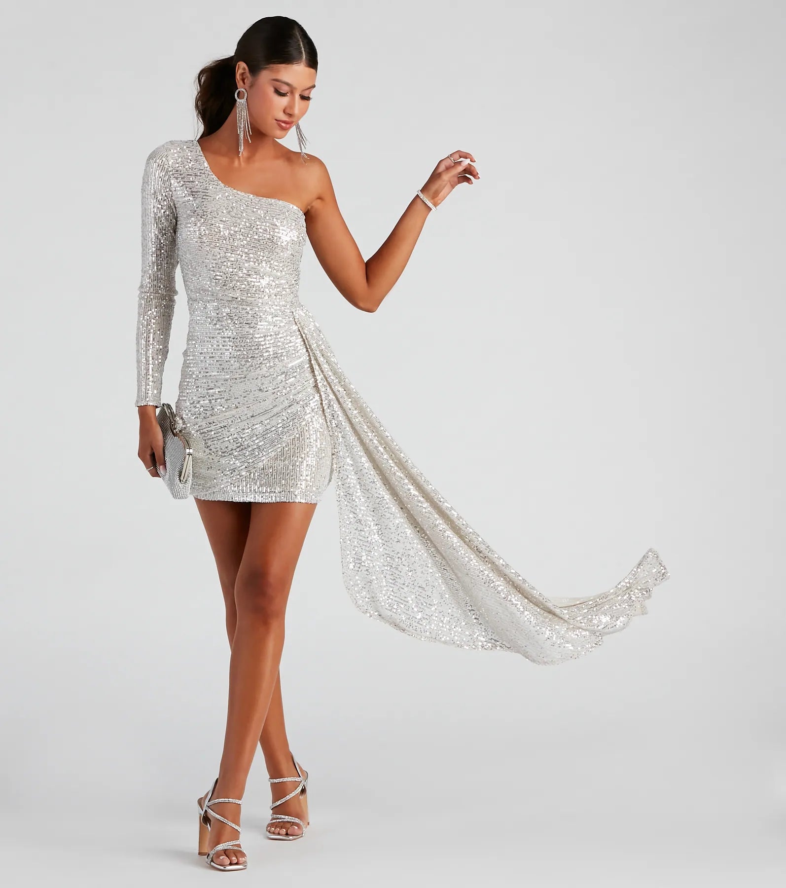 Cotton mini dresses for a comfortable everyday option Talulla Formal One-Shoulder Sequin Mini Dress Cotton mini dresses for a comfortable everyday option Talulla Formal One-Shoulder Sequin Mini Dress