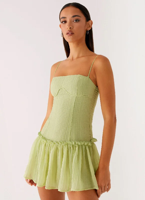Off - Shoulder Casual Dresses for a Feminine Touch​ Bambini Mini Dress - Green