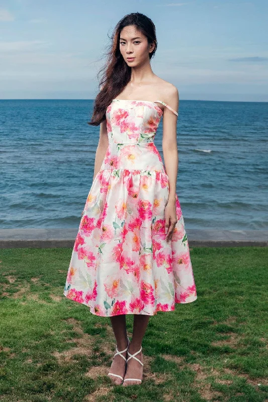 Sleep - Wear Inspired Casual Dresses for a Cozy Feel Vivienne Drop Waist Sleeveless Taffeta Midi Dress Sleep - Wear Inspired Casual Dresses for a Cozy Feel Vivienne Drop Waist Sleeveless Taffeta Midi Dress