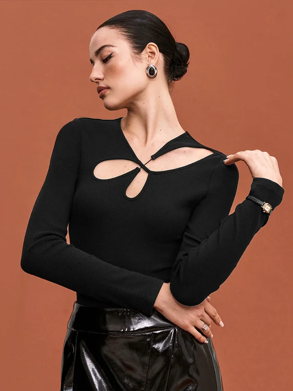 Washable Casual Dresses for Convenient Cleaning​ Cutout Skinny Bodysuit