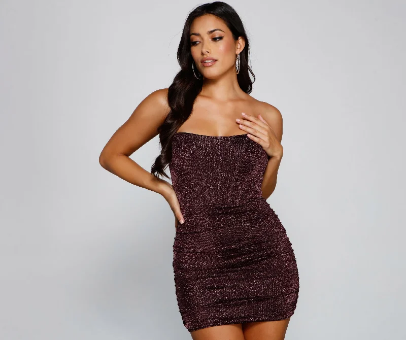 Mini dresses with pom - pom trims for a playful feel Gorgeous Shimmer Corset Mini Dress Mini dresses with pom - pom trims for a playful feel Gorgeous Shimmer Corset Mini Dress