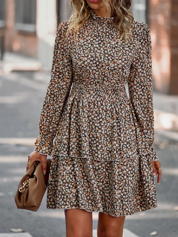 Strapless mini dresses for a beach vacation FashionSierra - Floral Print Ruffles O-neck Lantern Sleeve Dress Strapless mini dresses for a beach vacation FashionSierra - Floral Print Ruffles O-neck Lantern Sleeve Dress