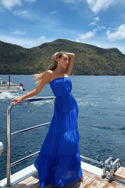 Denim Casual Dresses for a Casual and Durable Option Luna Capri Blue Strapless Maxi Dress Denim Casual Dresses for a Casual and Durable Option Luna Capri Blue Strapless Maxi Dress