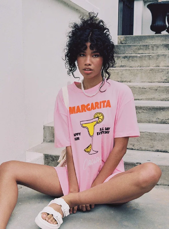 Mini dresses with bow accents for a sweet look Margarita Shirt Dress Pink