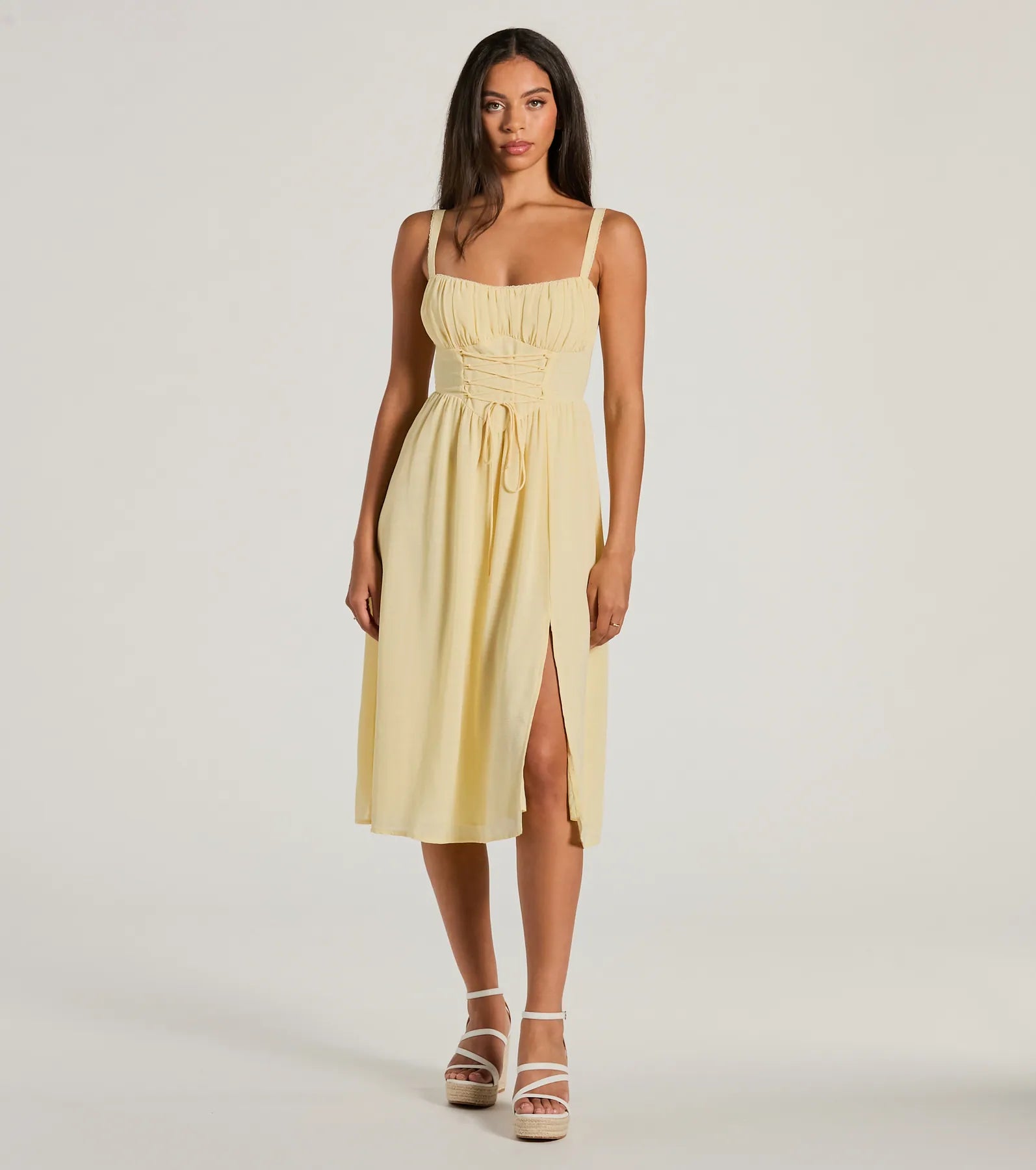 Organic Cotton Casual Dresses for a Natural Choice Modern Romance Sleeveless Lace-Up A-Line Midi Dress Organic Cotton Casual Dresses for a Natural Choice Modern Romance Sleeveless Lace-Up A-Line Midi Dress