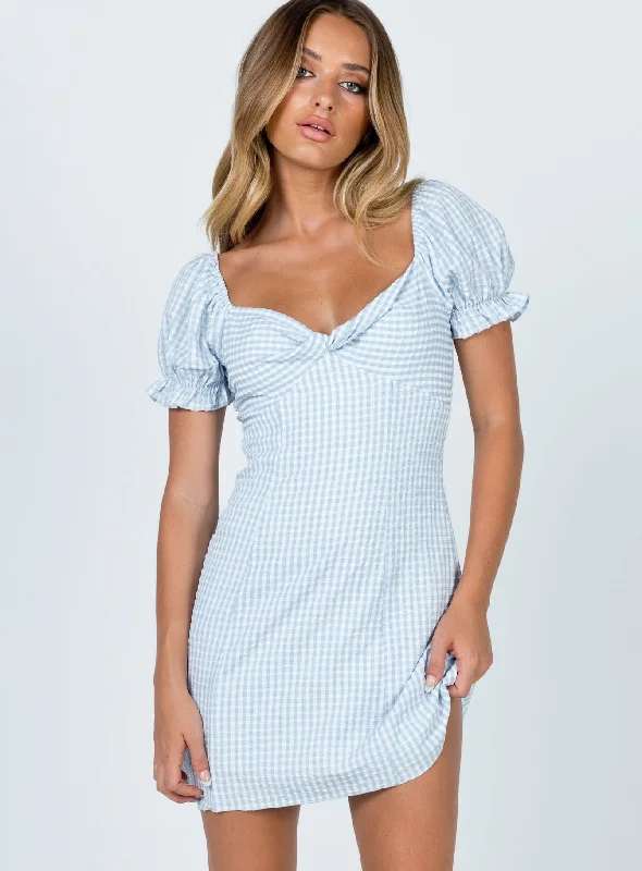 Rayon Casual Dresses for a Soft Feel​ Freyah Mini Dress Blue