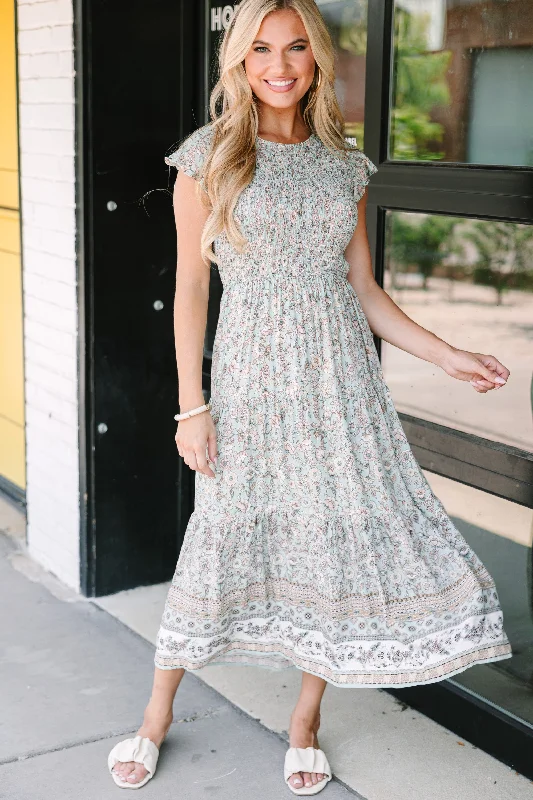 Brand - Specific Casual Dresses from Popular Labels Keep You Close Sage Green Midi Dress Brand - Specific Casual Dresses from Popular Labels Keep You Close Sage Green Midi Dress