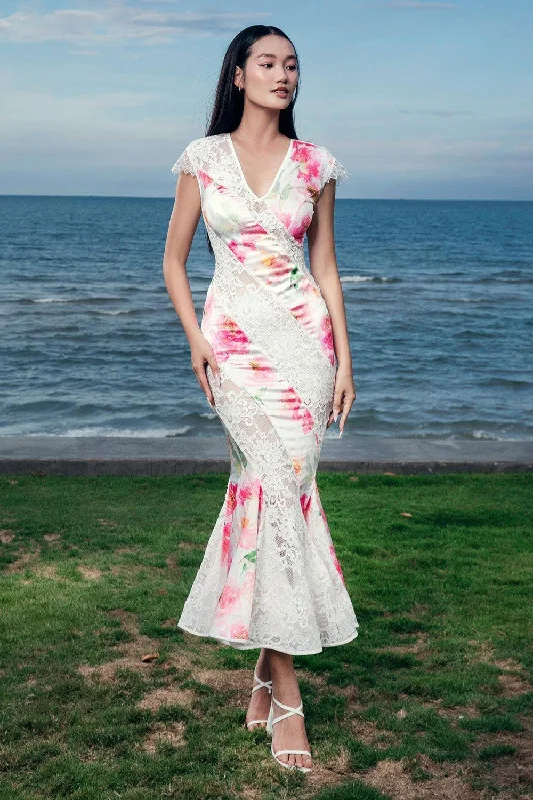 Hypoallergenic Casual Dresses for Sensitive Skin Giuliana Mermaid Cap Sleeved Silk Satin Midi Dress Hypoallergenic Casual Dresses for Sensitive Skin Giuliana Mermaid Cap Sleeved Silk Satin Midi Dress