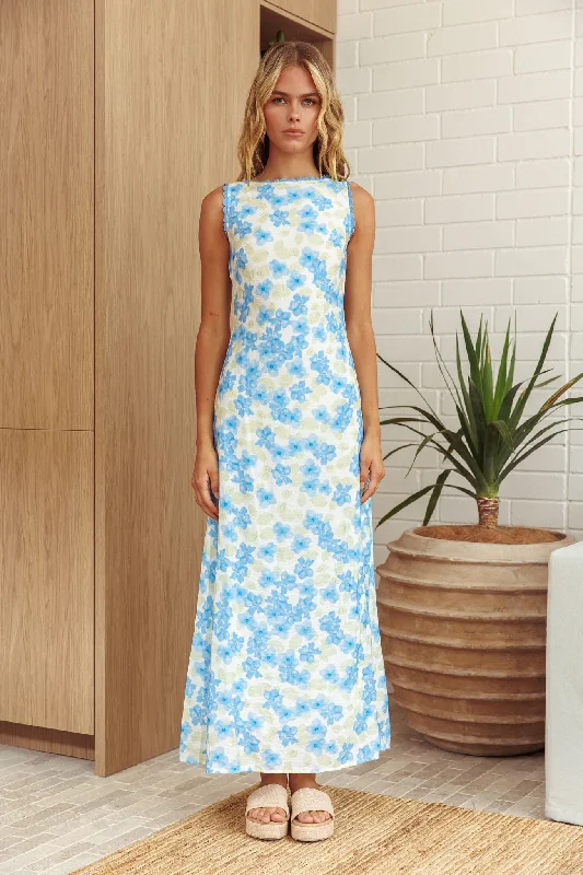 Denim Casual Dresses for a Casual and Durable Option Made For You Scoop Back Maxi Dress Floral Blue Denim Casual Dresses for a Casual and Durable Option Made For You Scoop Back Maxi Dress Floral Blue