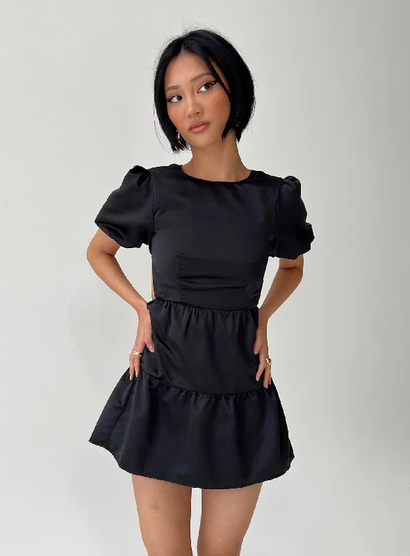 Ruffled mini dresses for a romantic touch Capone Mini Dress Black