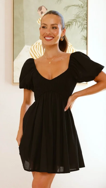 Mini dresses with off - the - shoulder styles Sahirah Mini Dress - Black