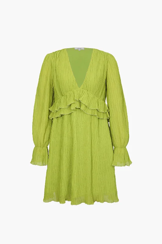 Plus - Size Casual Dresses for a Comfortable Fit​ V-Neck Ruffle Detail Mini Dress