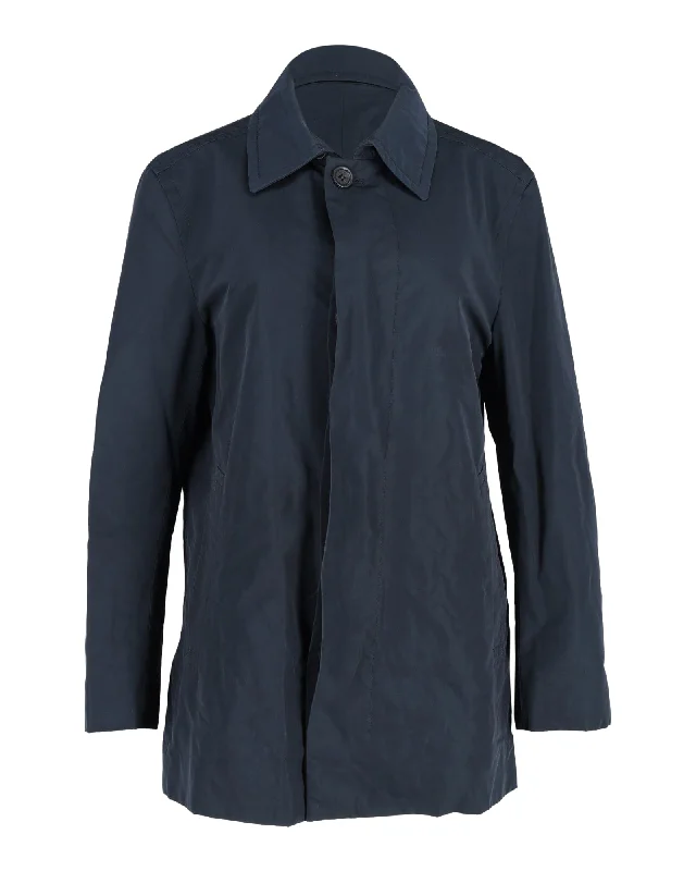 Hooded women's puffer coats in neon colors for high - visibility sports Boss by Hugo Boss Coat in Navy Blue Polyester Hooded women's puffer coats in neon colors for high - visibility sports Boss by Hugo Boss Coat in Navy Blue Polyester