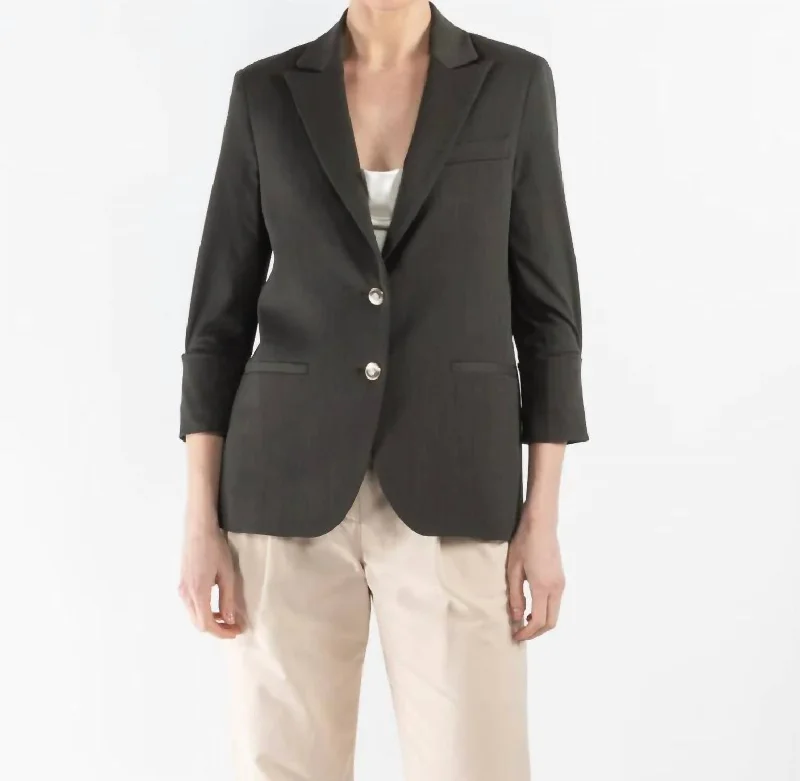 Plus Size Women's Double - Breasted Wool Blazers for Winter Office Wear Boyfriend Blazer In Military Plus Size Women's Double - Breasted Wool Blazers for Winter Office Wear Boyfriend Blazer In Military