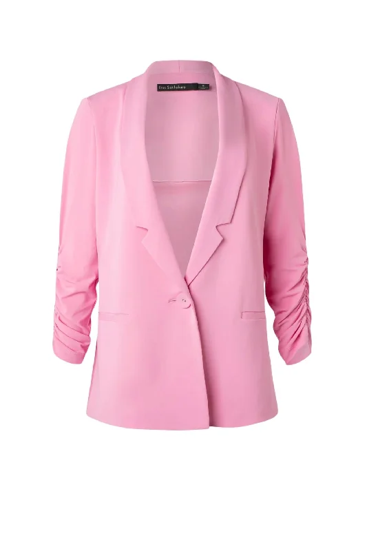 Women's Belted Blazers in Camel Color for a Sophisticated Outfit Boyfriend Rushed Sleeve Jacket In Rose Blush Women's Belted Blazers in Camel Color for a Sophisticated Outfit Boyfriend Rushed Sleeve Jacket In Rose Blush