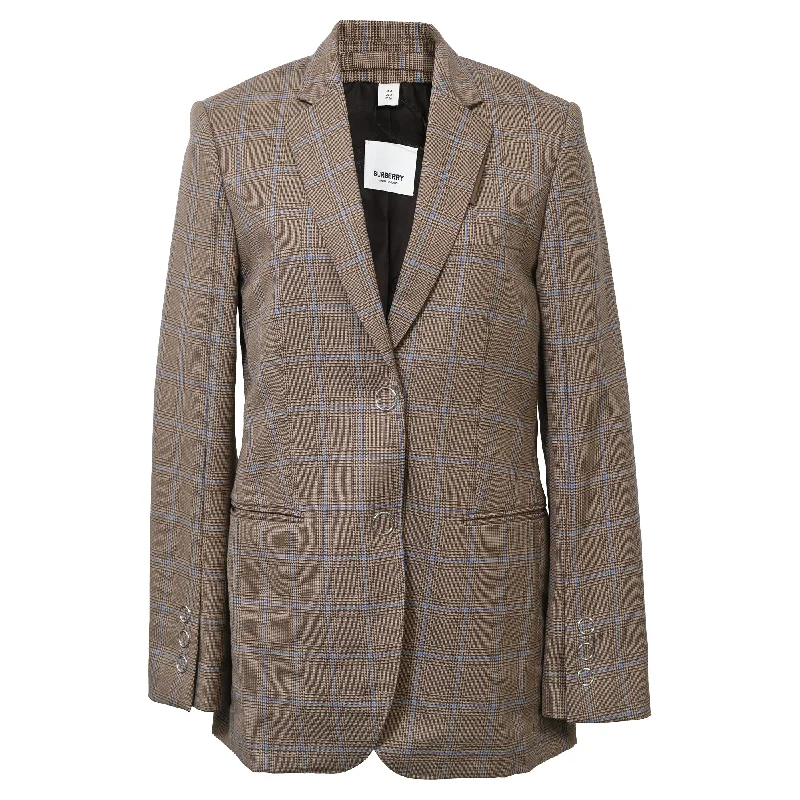 Plus Size Women's Cropped Velvet Blazers in Burgundy for a Night Out Burberry Single-Breasted Checkered Print Blazer in Brown Wool Plus Size Women's Cropped Velvet Blazers in Burgundy for a Night Out Burberry Single-Breasted Checkered Print Blazer in Brown Wool