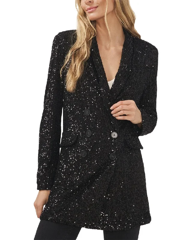 Oversized Women's Checkered Blazers in Black and White for a Trendy Style Cece Double Breasted Blazer Oversized Women's Checkered Blazers in Black and White for a Trendy Style Cece Double Breasted Blazer