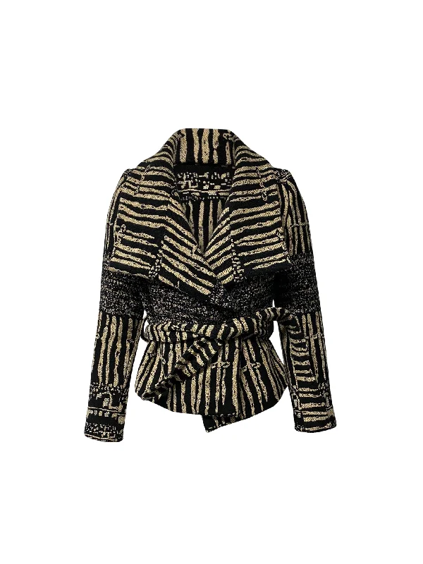 Water - resistant women's trench coats with adjustable cuffs for rainy days Iro Aska Embroidered Jacket in Multicolor Cotton