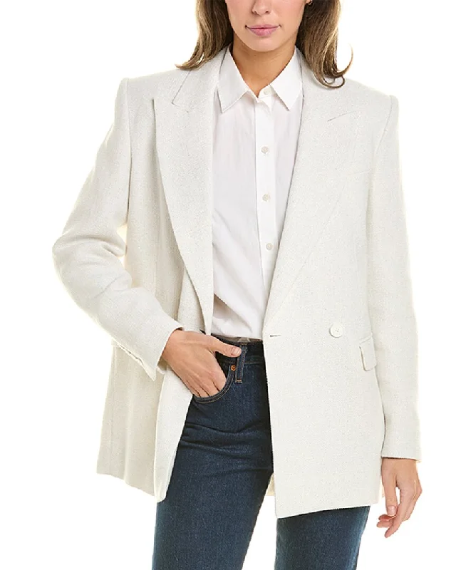 Plus Size Women's Military - Inspired Blazers with Gold Accents for a Bold Look IRO Yarita Linen-Blend Jacket