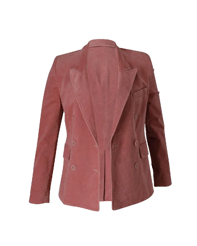 Women's Peplum Blazers in Emerald Green for a Stylish Work Attire Isabel Marant Etoile Double Breasted Blazer Jacket in Pink Velvet Women's Peplum Blazers in Emerald Green for a Stylish Work Attire Isabel Marant Etoile Double Breasted Blazer Jacket in Pink Velvet